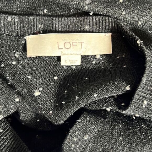 Ann Taylor LOFT 2-in-1 Sweater Dress Speckled Black Size S - Picture 7 of 10